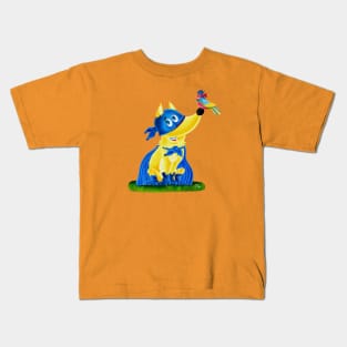 Super Puppy and the Masked Bird Kids T-Shirt